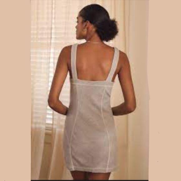 Brand New By Anthropologie Sleeveless Contrast Stitch Mini Dress - Picture 2 of 11